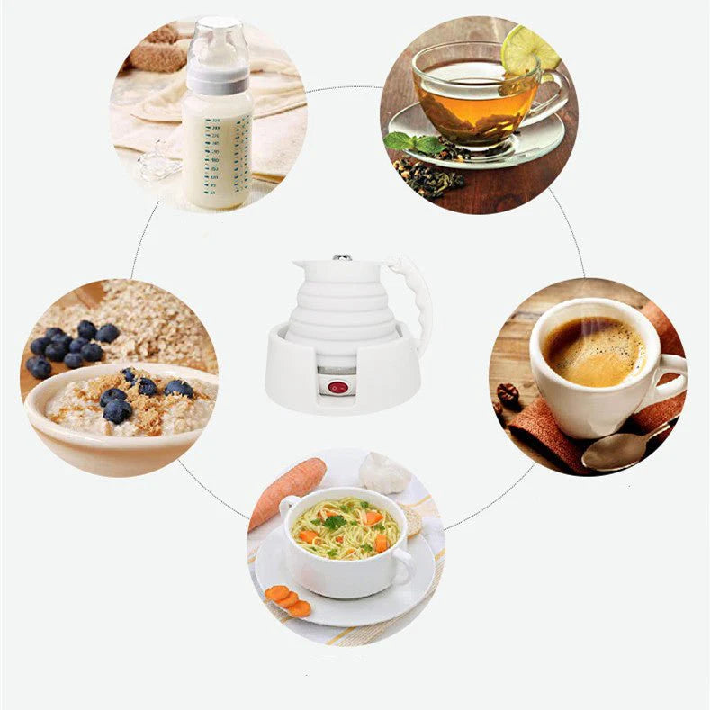 12V Portable Electric Car Kettle – Foldable Smart Water Heater
